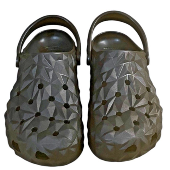 Crocs Mens Metallic Black Clogs Size 11 - Picture 2 of 9